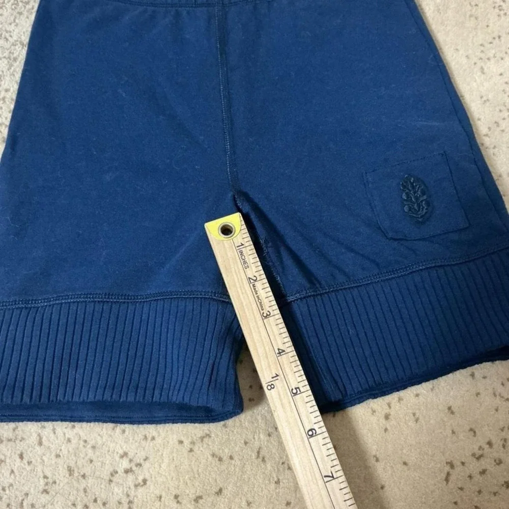 Free People Movement Victory Biker Shorts Yoga Navy Blue Ribbed Hem XS OB2049022